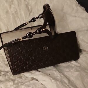 Gucci Black Sunglasses with Gold Accents